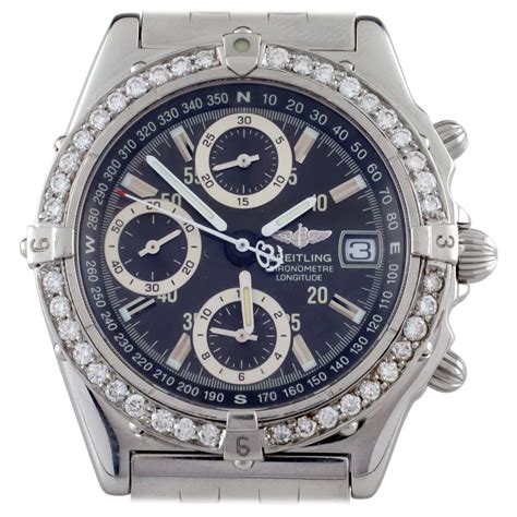 breitling chronometre automatic diamond bezel